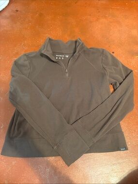 Abercrombie & Fitch Brown Quarter-Zip Pullover Sweater